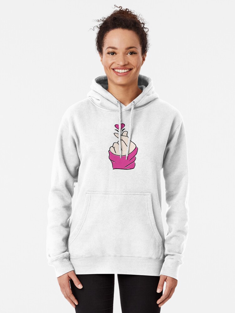 Cute Heart Hot Pink Korean Love Finger Snap Gifts Pullover Hoodie for Sale by gillys Redbubble