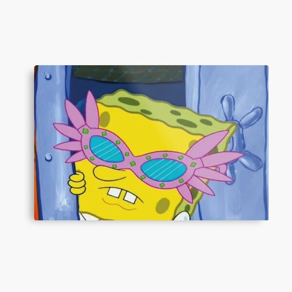 Spongebob sunglasses Metal Print.