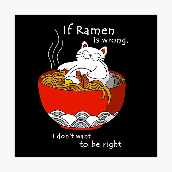 Item preview, Funny Ramen Noodles Cat in a Bowl designed and sold by mermaids001.