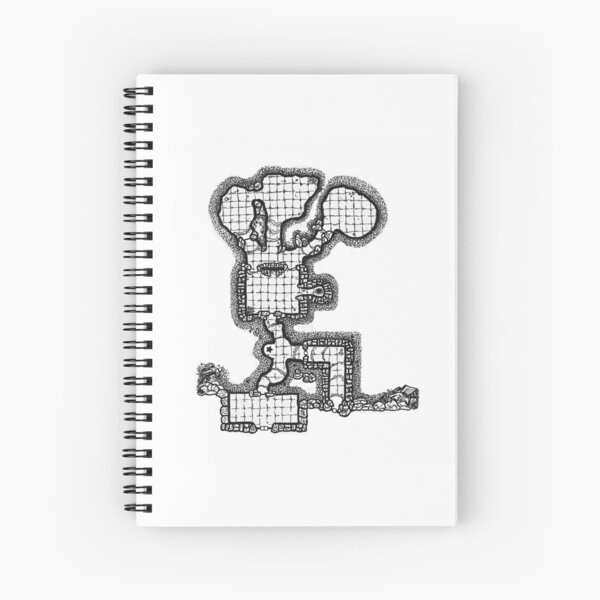 Old School Dungeon Maps | Mountain Shop Spiral Notebook