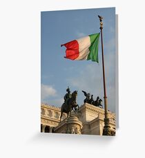 Italian Flag on Il Vittoriano Greeting Card
