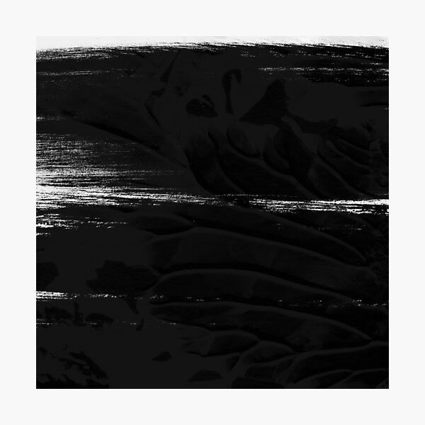Item preview, BLACK Lines Gouache texture - Graphic Pierre Soulages Spirit Painting designed and sold by Bebichic.