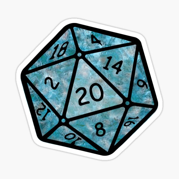 20 sided dice Sticker