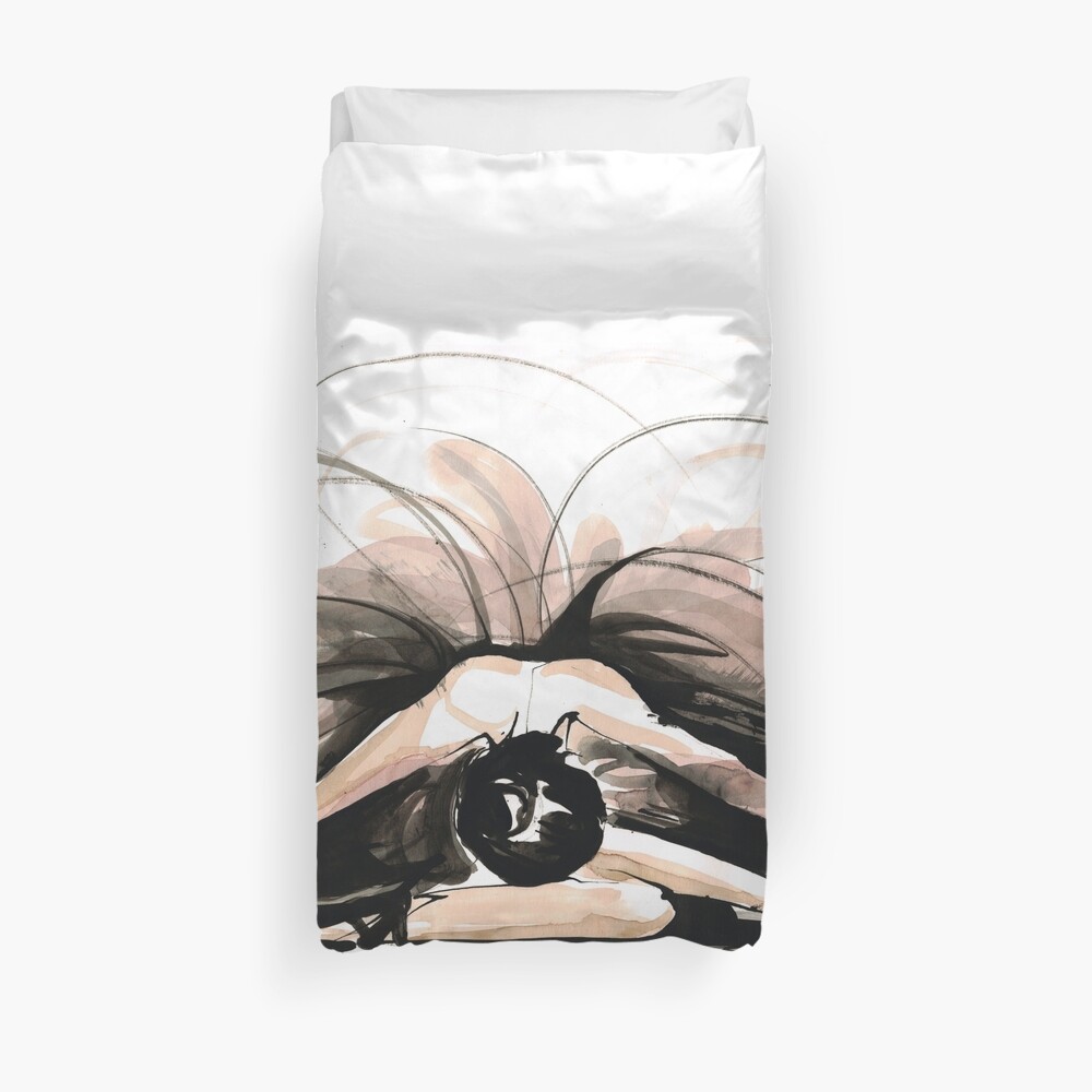 Ballet Dance Drawing Duvet Cover