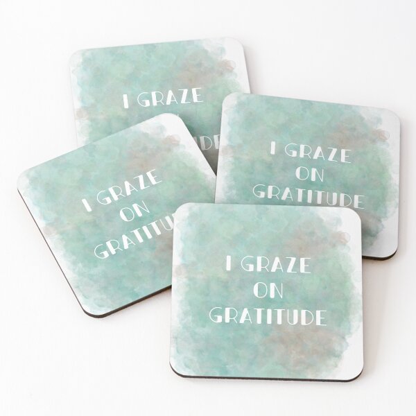 Item preview, I Graze on Gratitude (white) Motivational  designed and sold by Odsy.