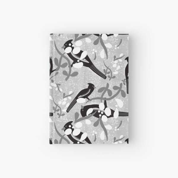 Black & White Japanese Birds Hardcover Journal