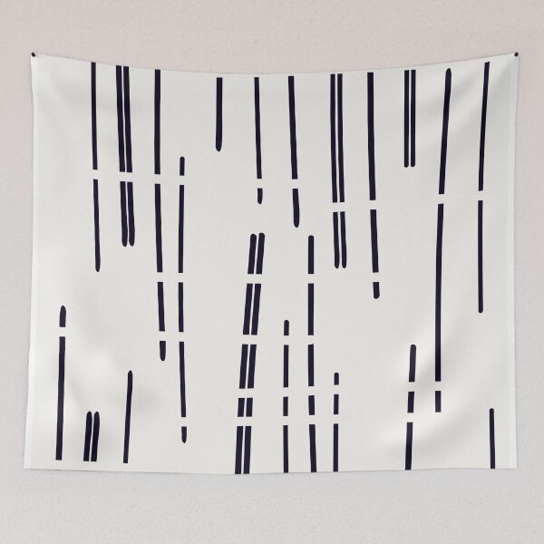 Item preview, Abstract broken lines - black on off white designed and sold by BrankaPD.