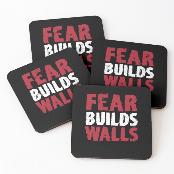 Item preview, Fear Builds Walls Motivation Fearless Gift designed and sold by TopDawgDesigns.