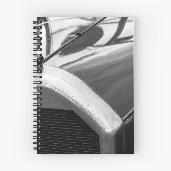 Item preview, A black and white image of the front of a brown 1929 Humber 9/28 saloon on display at a car show designed and sold by Graham Cornall.