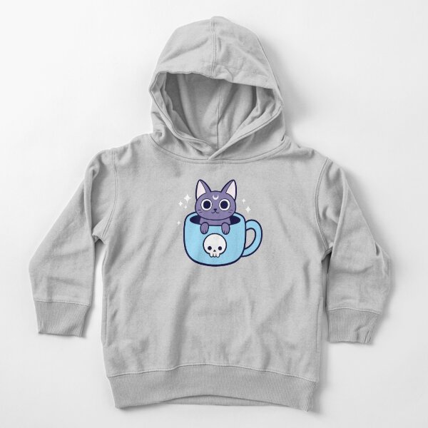 Black Magic Tea / Coffee Cat Toddler Pullover Hoodie
