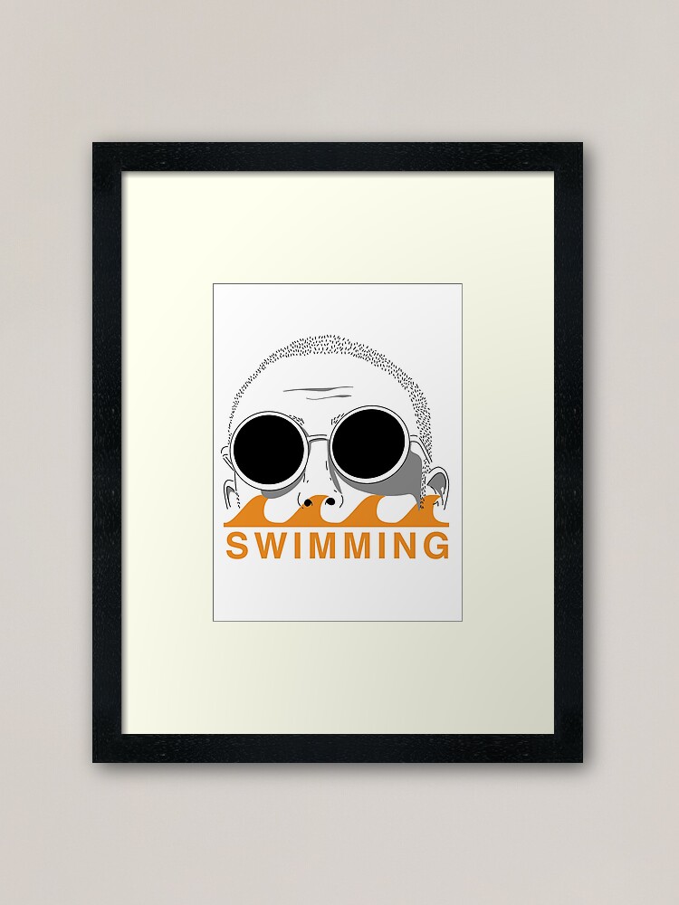Mac Miller Swimming Portrait Orange Framed Art Print By I Iero