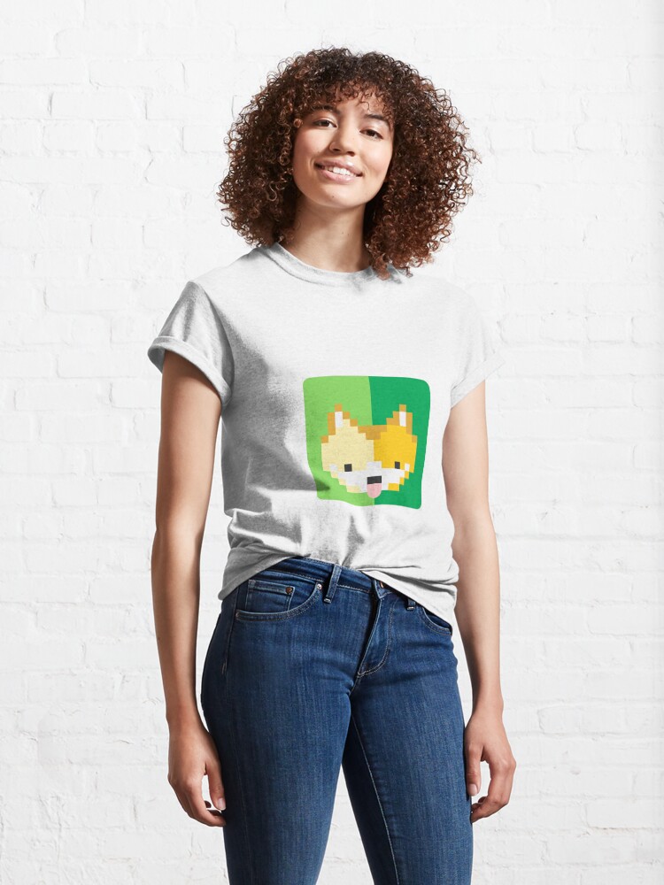 Vista alternativa de Camiseta clásica Shiba pixel