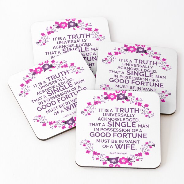 Item preview, Pride and Prejudice: It is a truth universally acknowledged, that a single man in possession of a good fortune, must be in want of a wife designed and sold by allthekdesigns.