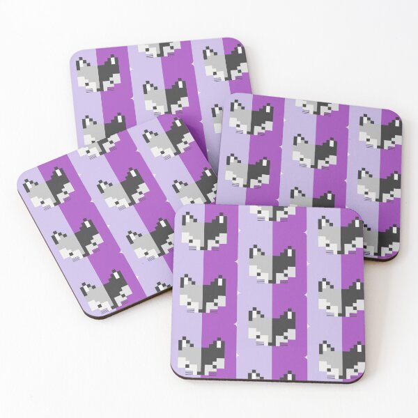 Mapache pixel Posavasos (lote de 4)