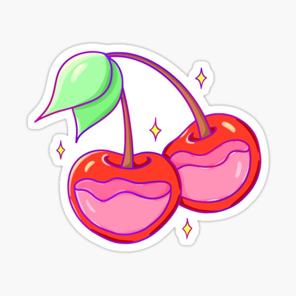 Item preview, pair of cherries designed and sold by AlliMarieArt.