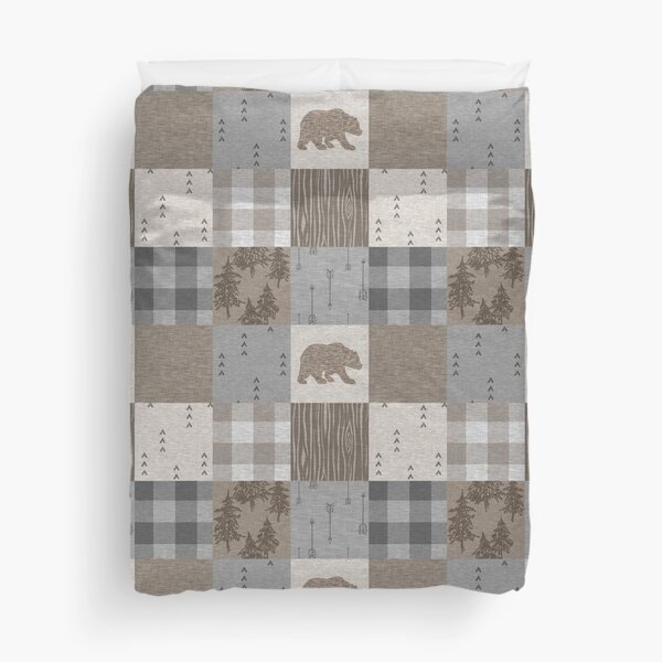 Item preview, Bear Patchwork - Rustic Neutrals designed and sold by SugarPineDesign.