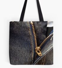 Denim Unzipped Tote Bag