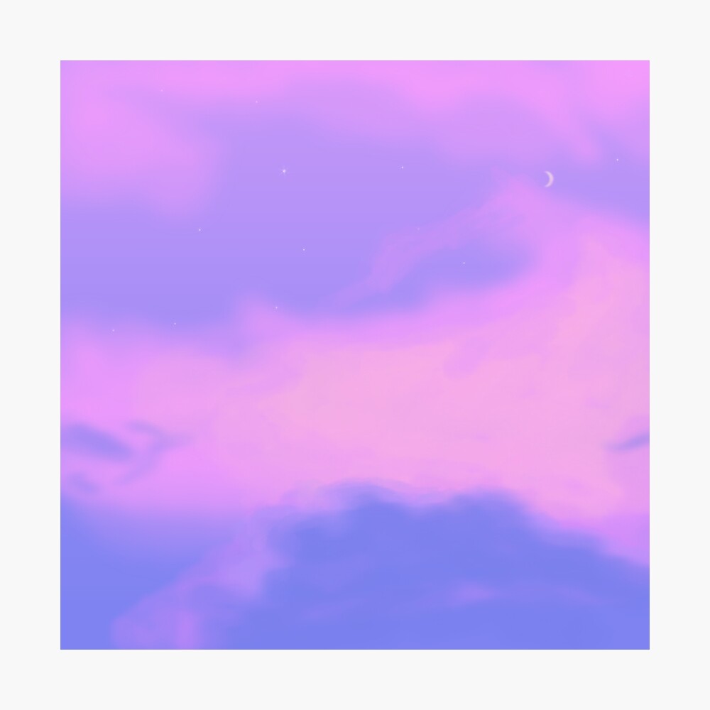 Lo Fi Aesthetic Purple Sky Poster By Trajeado14 Redbubble