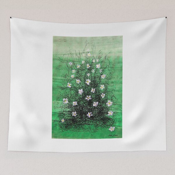 Item preview, Scribble With Flowers By ArtGuru 0078 - Acrylic On Paper designed and sold by Art Guru.