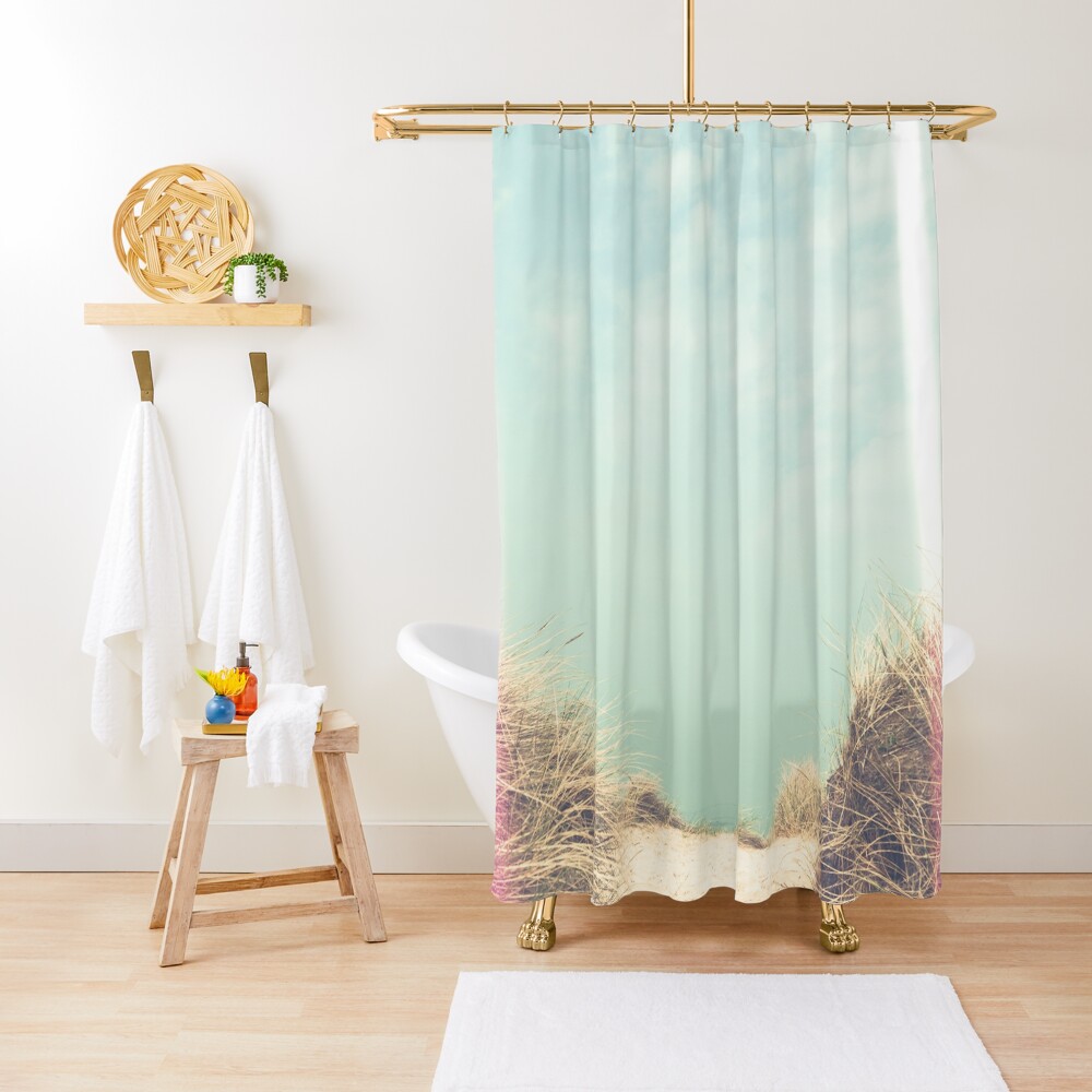 "Light Leaks / The Way To The Beach" Shower Curtain by mariaheyens