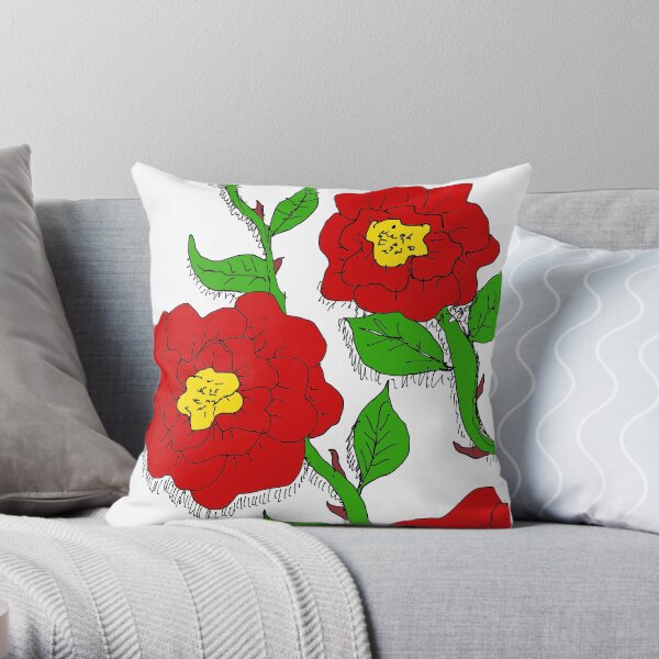 Thorns and Roses Throw Pillow