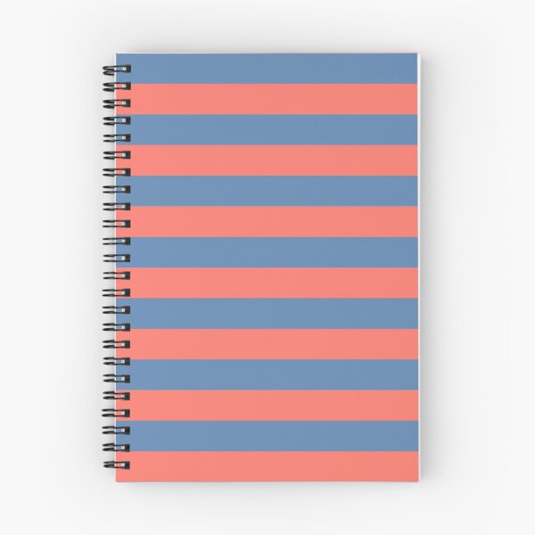 Item preview, Living Coral and Pacific Blue Horizontal Lines designed and sold by taiche.