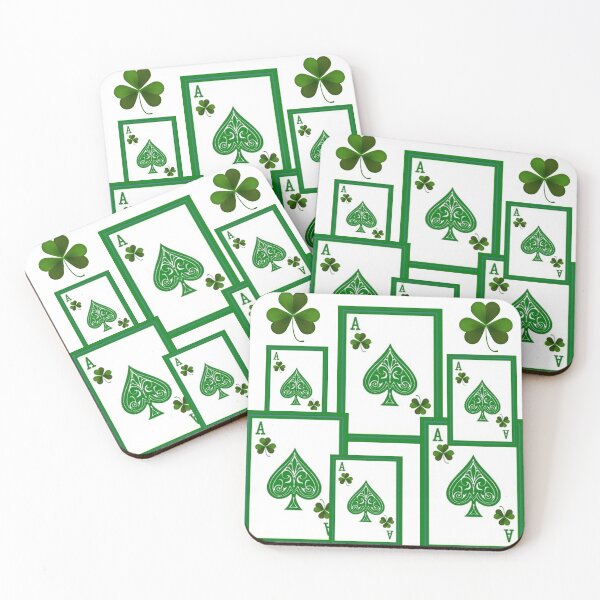 Item preview,       ACES HIGH GREEN IRISH CLOVER CASINO PLAYING CARDS  designed and sold by sharlesart.