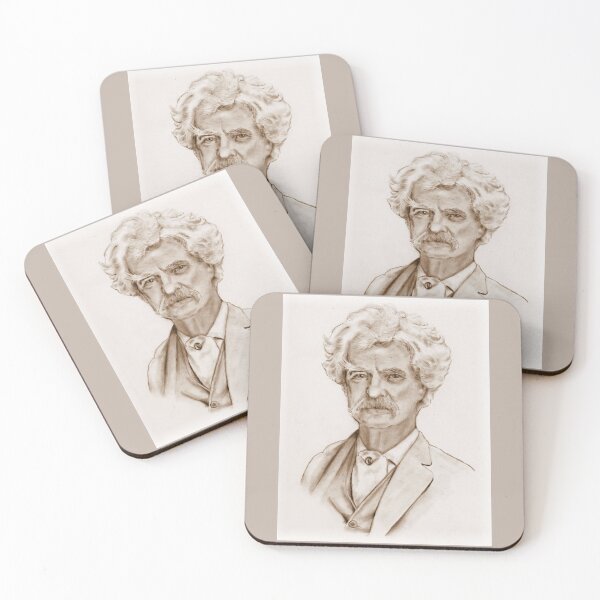 Item preview, Mark Twain, Pencil Drawing, Original Art, Old Authors, Samuel Clemens designed and sold by JoyfulWhimsy.