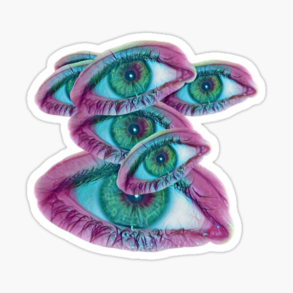 Trippy Gifts for Eye Lovers: Eyeball Sticker (#1) - Teal – snarkle