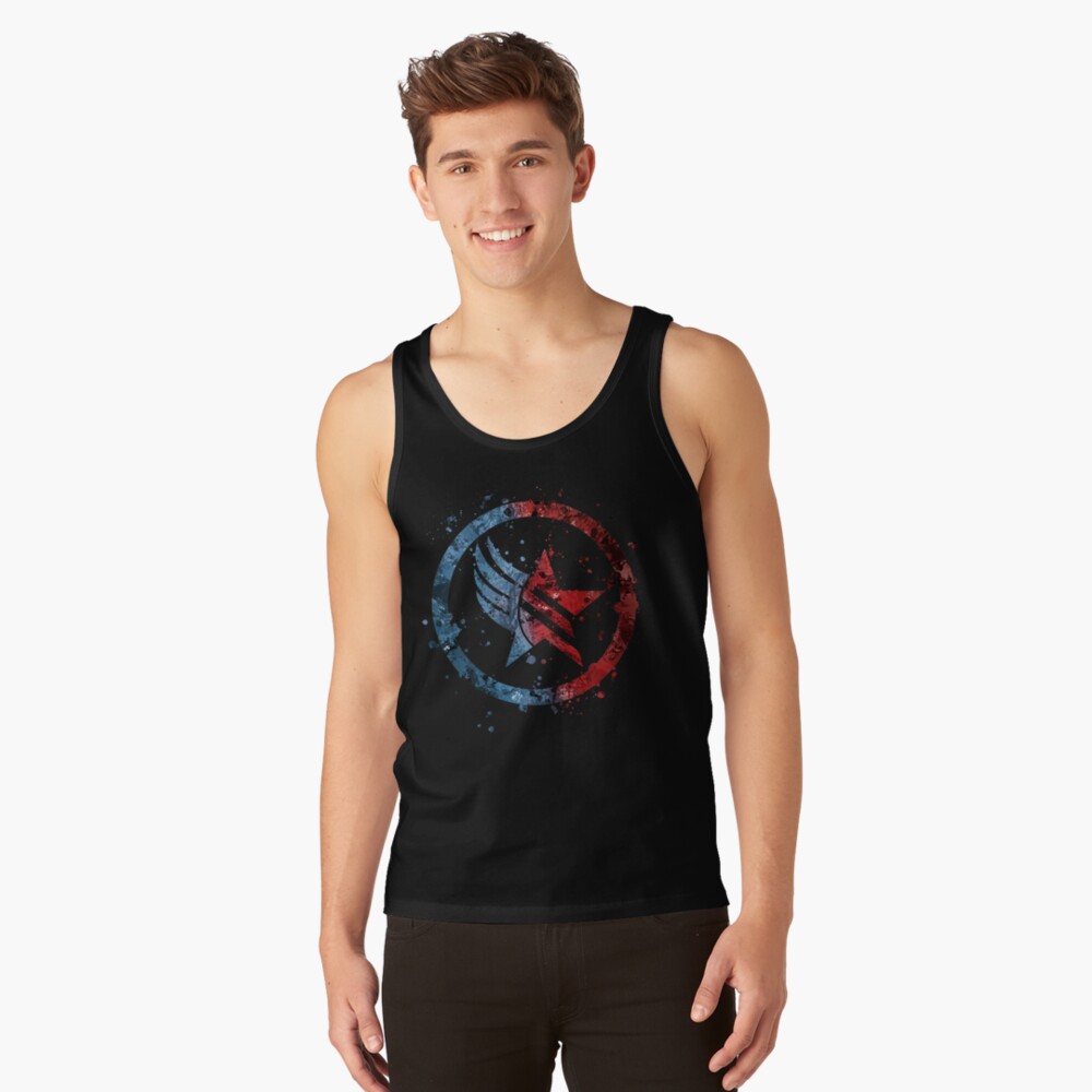 Mass Effect Renegade/Paragon Combo Splatter Tank Top