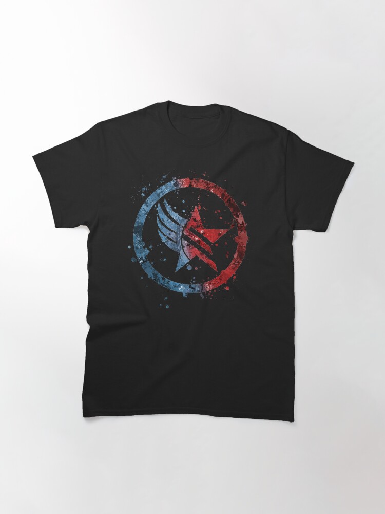 Alternate view of Mass Effect Renegade/Paragon Combo Splatter Classic T-Shirt