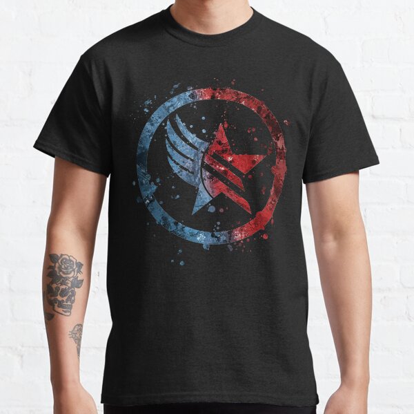 Mass Effect Renegade/Paragon Combo Splatter Classic T-Shirt