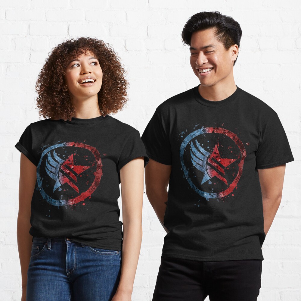 Mass Effect Renegade/Paragon Combo Splatter Classic T-Shirt