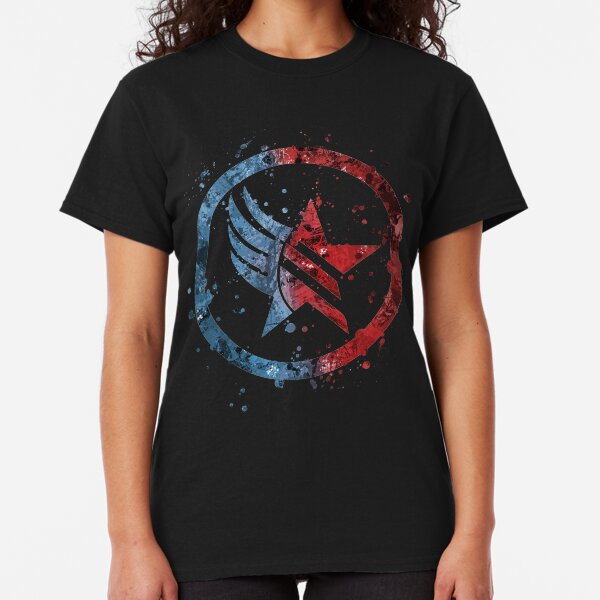 Mass Effect Renegade/Paragon Combo Splatter Classic T-Shirt