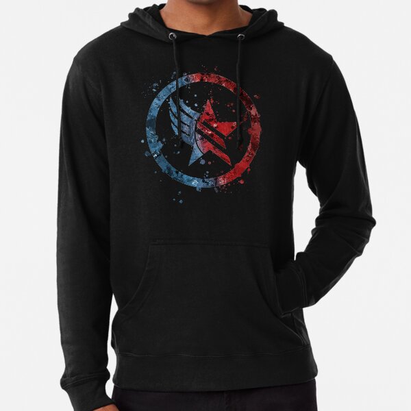 Mass Effect Renegade/Paragon Combo Splatter Lightweight Hoodie