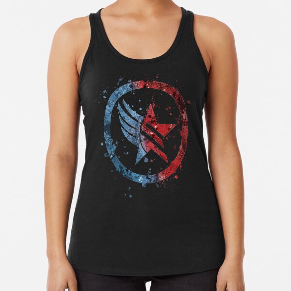 Mass Effect Renegade/Paragon Combo Splatter Racerback Tank Top