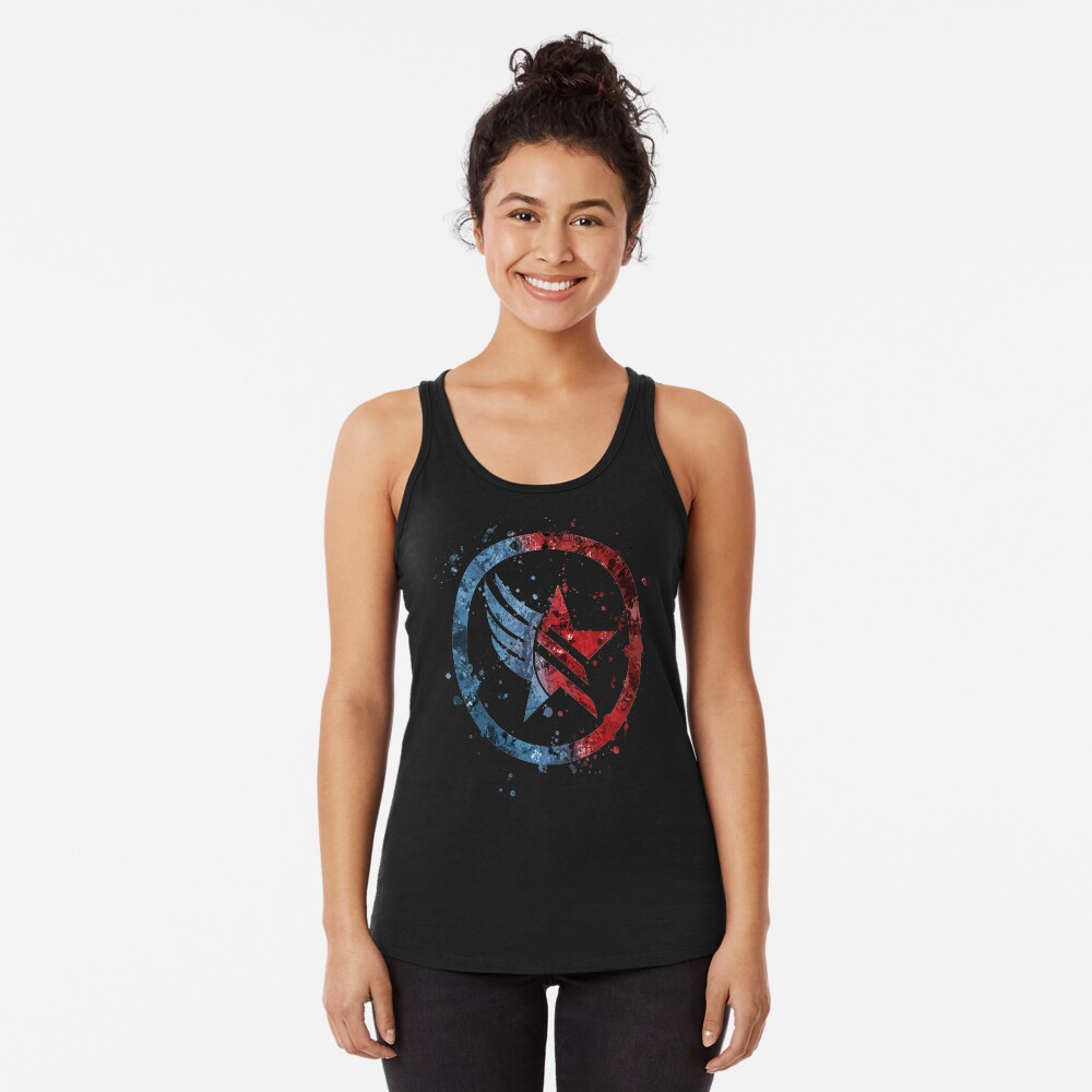 Mass Effect Renegade/Paragon Combo Splatter Racerback Tank Top