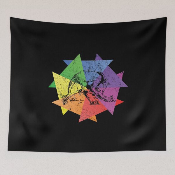 Item preview, Colorful Anteater Lover Retro Style Silhouette Gift print designed and sold by Grabitees.