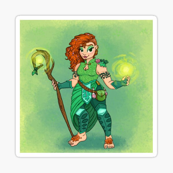 Item preview, Halfling Druid designed and sold by Alexa Martin.