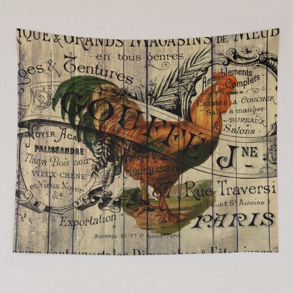 Item preview, Dark Academia barnwood french country farmhouse rooster designed and sold by LEILA ART SPACE.