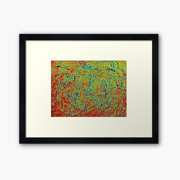 Abstract Jackson Pollock Style Painting Framed Art Print