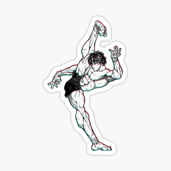 Coup de pied vertical Baki Sticker