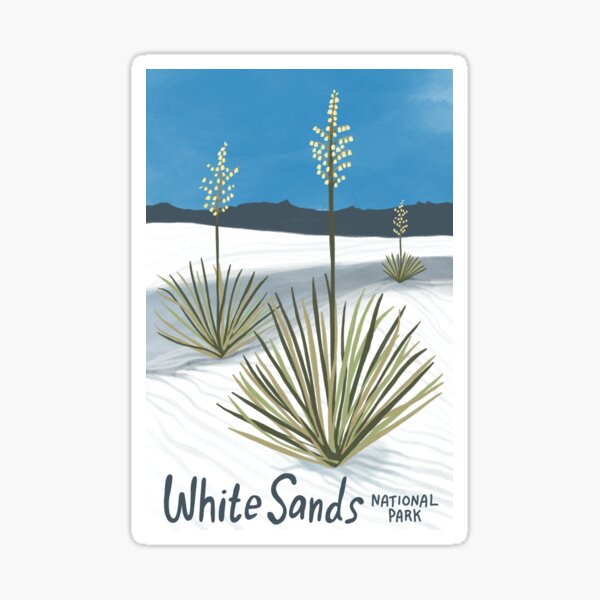 White Sands National Park New Mexico Illustration Sticker