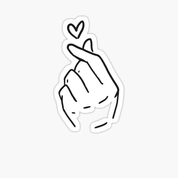 ♥kpop Heart Hand Sign Large Shirtsstickersetc♥ Sticker For