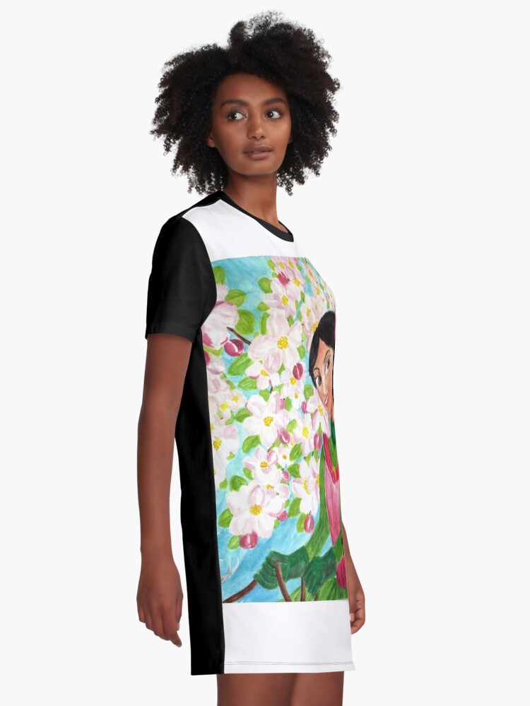 Alternate view of Princess Precious - In the Spring - Scarf and Clothing Graphic T-Shirt Dress