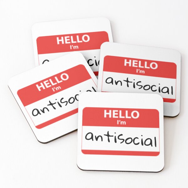 Item preview, hello i'm antisocial nametag  designed and sold by sdklap.