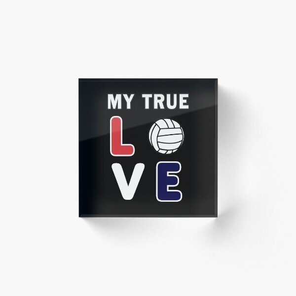 Volleyball My True Love Sportive V-Ball Team Gift. Acrylic Block