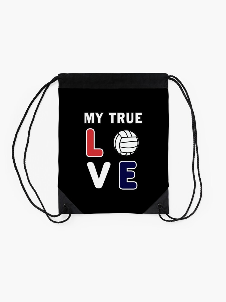 Alternate view of Volleyball Lover, Teen girls player funny Gift. Drawstring Bag