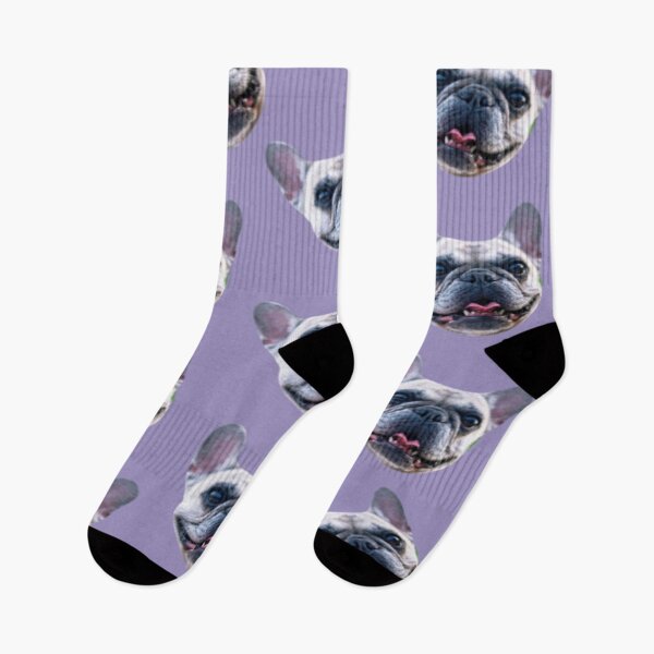 Item preview, 1980s light purple puppy dog pattern french bulldog designed and sold by LEILA ART SPACE.