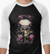 Little Green Teapot TShirt by Karin Taylor Men's Baseball ¾ T-Shirt
